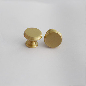 Furniture Handle Round Pure <b>Copper</b> Drawer <b>Knob</b> European Style Durable Home Decoration - Product Image 1
