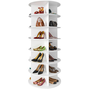 Torre de Zapatero giratoria de diseño moderno de 7 niveles DB, pantalla giratoria de 360 grados para zapatos con carrusel de almacenamiento de bolsos verticales - Product Image 5