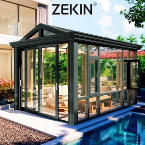 Zekin aluminium métal cadre hiver jardin Triangle pont arrière-cour Casa Sun Room <span class=keywords><strong>verre</strong></span> hangar maison extérieur <span class=keywords><strong>serre</strong></span> véranda - Product Image 2