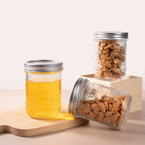 Tarro de vidrio Hobnail de calidad alimentaria de 16 oz con tapa plateada para pudín de chia, yogur y avena nocturna OEM - Product Image 3