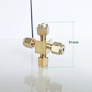 1/8in Cross Union Fitting Brass Compression Union Fitting