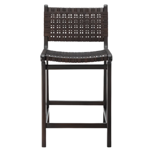 Percy Counter <b>Stool</b> With Back Animal Hyde/Hide/Leather and <b>Wood</b> Durable High Bar <b>Stool</b> for Home Bar & Dining Room - Product Image 5