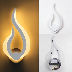 Modern LED up Down Wall <b>Light</b> Lighting Fixture Flame Design Bedside <b>Light</b> Minimalist <b>Sconce</b> Lamp Indoor Outdoor - Product Image 5