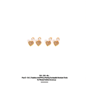 Pendientes de Perlas de Acero Inoxidable 316L con Baño de Oro PVD, Joyería Sostenible y Resistente para Mujer, Accesorio de Moda - Product Image 2