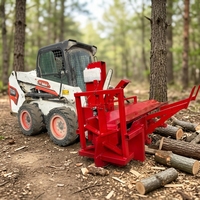 YHT Processeur de bois hydraulique tout-en-un, fendeuse de bûches, attache pour mini-chargeuse, processeur de bois de chauffage avec certificat CE