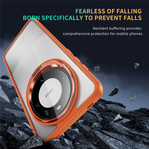 Para <span class=keywords><strong>Huawei</strong></span> Mate <span class=keywords><strong>60</strong></span> <span class=keywords><strong>Pro</strong></span> Funda para teléfono móvil con soporte para lente de cámara Marco de TPU Clear PC Back Protective Hybrid Phone Back Cover - Product Image 5