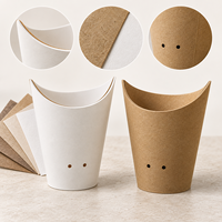 Gobelets à café jetables écologiques personnalisés de 12 oz, revêtement à base d'eau, biodégradables, compostables, gobelets pour frites