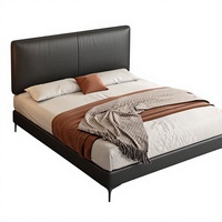 Modernes ultra dünnes 1,8 m großes Doppelbett im Haupt schlafzimmer Neues 1,5 m kleines Apartment aus Leder für ein ordentliches Hochzeits bett