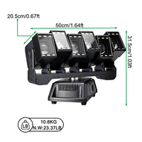 Barra de Luces Móviles LED de 6 Cabezas y 60W con Control de Píxeles, Efecto Wash, DMX, RDM, Equipo de Iluminación para Escenarios, Conciertos, Eventos y Espectáculos
