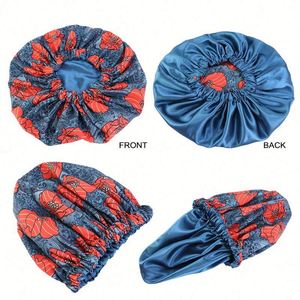 <b>Extra</b> <b>Large</b> Reversible Adjustable Satin Bonnet Women Double Layer Silk Sleep Cap for Daily Use With Curly Natural Hair Gift - Product Image 3