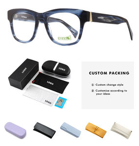 Yeni varış yüksek kaliteli el yapımı popüler özel Logo tasarım Unisex boy asetat optik gözlük çerçevesi - Product Image 4