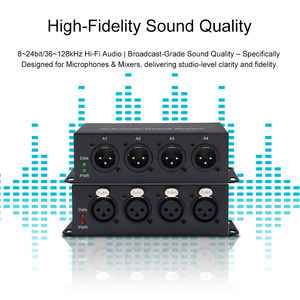 Convertisseur audio fibre optique bidirectionnel 1-8 canaux XLR 8/16/24 bits SC/FC 20KM SMF MMF XLR Audio sur fibre - Product Image 3