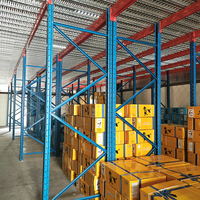 Plattform-Treppen-Rutsche-Spielzeug-Aufbewahrung Industrielles Zwischengeschoss-Regalsystem Dubai Lager |   500kg Tragfähigkeit Stahlkonstruktion