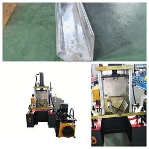 Línea de Producción Completa de Máquinas Formadoras de Canaletas para Lluvia con Desbobinador y Sistema de Corte de Postes - Product Image 1