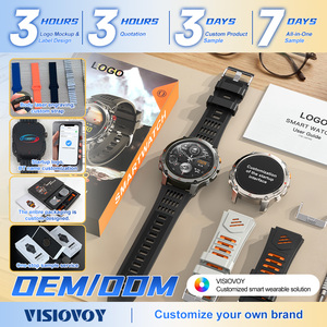 นาฬิกาอัจฉริยะดิจิตอล Visiovoy OEM รุ่นปี 2027 สำหรับผู้ชาย ตรวจวัดอุณหภูมิร่างกาย นาฬิกาออกกำลังกาย ระบบ Android กันน้ำ - Product Image 3