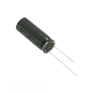 Condensateur traversant à allogement radial CAP ALUM 82UF 20% 160V TH 160TXW82MEFC10X25 82 uF – Distributeur agréé - Product Image 1