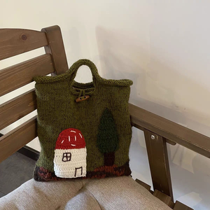 Mode fait à la <span class=keywords><strong>main</strong></span> grande capacité <span class=keywords><strong>main</strong></span> Crochet sac <span class=keywords><strong>multicolore</strong></span> bricolage tricot sacs à <span class=keywords><strong>main</strong></span> pour les femmes - Product Image 5
