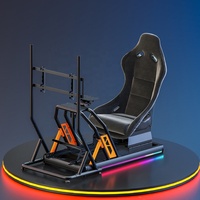 Cockpit Simulateur de Course LRS08-BS02 en Aluminium pour Jeux de Simulation Auto PS4 PS5 Xbox PC G25 G27 G29 G920 et Siège de Sim Racing GTR