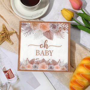 Vajilla con estampado de letras de dibujos animados, estilo festivo para parejas, estilo de fiesta, nuevo diseño para restaurantes, toallas de papel desechables al por mayor - Product Image 4