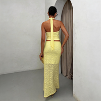 Robe deux pièces décontractée pour femmes, couleur unie, style enveloppant sans manches, respirante pour un usage quotidien, design ajusté