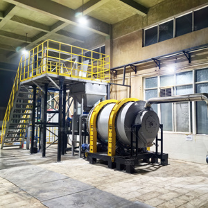 Sécheur à tambour à trois cylindres, 3 à 5 TPH, petit modèle, pour le séchage de la poudre de gypse, du calcaire, du feldspath, du quartz, de la silice, du sable de dune - Product Image 5