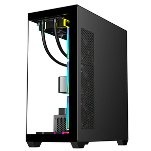 Ruix carnevale <span class=keywords><strong>Super</strong></span> temperato vetro Gaming custodia per PC leggero ed elegante ATX Mid <span class=keywords><strong>Tower</strong></span> in Stock - Product Image 3