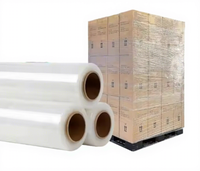 Film étirable YIHONG avec logo personnalisé imprimé, 50 cm * 120 m * 18 microns, LLDPE haute brillance, largeur 500 mm, film étirable pour l'emballage des palettes