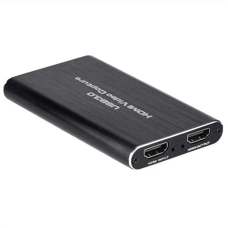 USB3.0 Video Capture Card 1080P 60FPS 4K Screen Record Game Capture Device with audio microphone port female-female HDMI