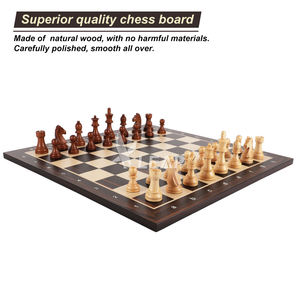 Chapa de madera de arce de ébano 54*54*1,5 cm tablero de ajedrez grande de madera hecho a mano tamaño grande 21 pulgadas tablero de ajedrez - Product Image 5