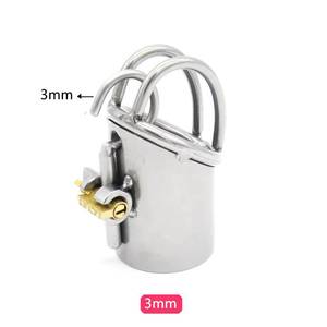 Jaula de Castidad, Restricción <span class=keywords><strong>Prince</strong></span> <span class=keywords><strong>Albert</strong></span>, Catéter Uretral, Bloqueo, Bondage - Product Image 3