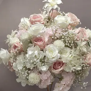 כדור פרחים מלאכותיים החם ביותר לחתיכת מרכז שולחן, מעמד לשביל לקישוט חתונה