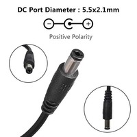 Adaptateur d'alimentation universel UK 3 broches vers DC 5,5 mm x 2,1 mm pour ordinateur portable et caméra CCTV