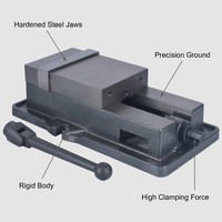 Étau de machine industriel en acier rigide avec serrage de haute précision pour le fraisage, le perçage et l'assemblage d'outils de fixation 5 pouces YK0084