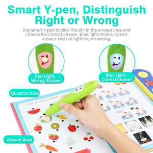 หนังสือเรียนรู้แบบโต้ตอบสำหรับเด็กก่อนวัยเรียน  แบบสัมผัส  มีเสียง  ทำจากพลาสติก  หนังสือเสียงอิเล็กทรอนิกส์  แบบพูดได้  สำหรับการเรียน<span class=keywords><strong>ภาษา</strong></span>อาหรับและภาษาอังกฤษ - Product Image 4