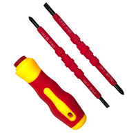 Vente directe d'usine 3 pièces Portable stockage isolé jeu de tournevis magnétique haute qualité Chrome tournevis électricien outils