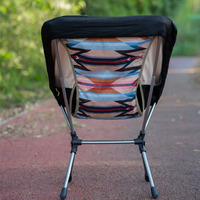 Housses de chaise noires avec Logo personnalisé pour chaise de Camping pliante, housses de chaise lunaire de haute qualité