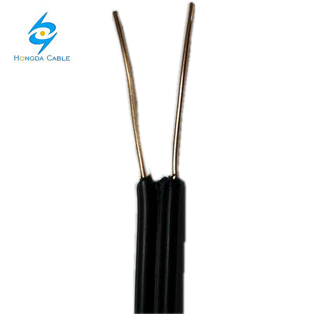 18/19AWG Conductor Telephone Cable 2 Core Outdoor Drop Wire CU/ CCS Conductor