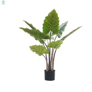 Plantas Artificiales de Hoja de Taro de Fábrica Directa de Foshan a Precio Económico para Decoración de Interiores y Exteriores del Hogar, Planta de Árbol de Alta Calidad - Product Image 3