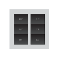Tuya Zigbee 6 teclas Smart Home Scene Switch Panel Glass Switch para Hotel Villa Smart Lighting