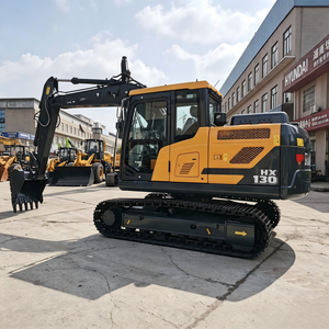 รถขุดตีนตะขาบขนาดกะทัดรัด HX130LCR 13 ตัน พร้อมบุ้งกี๋ขนาด 0.4 ลูกบาศก์เมตร, ห้องโดยสารแบบ ROPS, สำหรับงานขุดดินและรื้อถอนในพื้นที่แคบในเขตเทศบาล - Product Image 2