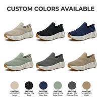 Sneakers Casual da Uomo Slip-On Traspiranti in Maglia con Ammortizzazione EVA e Punta Larga, Personalizzabili OEM ODM con Logo, Ideali per l'Estate, MOQ Basso 100 Paia