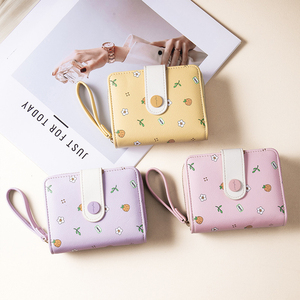 New Flower Girls <b>Wallet</b> Short Zipper Coin Purse Plant <b>Wallet</b> Fashion Versatile Purse for Women Cute <b>Wallet</b> - Product Image 3