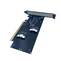 PCIe 4.0 Expansion Card, Gen4 Adapter Card, 16x to SlimSAS Protocol SFF-8654-8i for Multi-GPU Setup