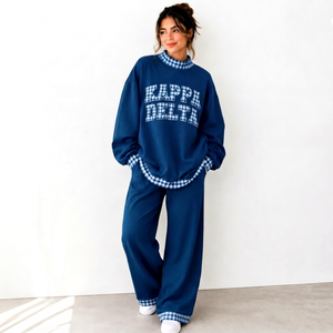 Sweat-shirt à col roulé ample et respirant en molleton de coton doux, design uni, épaules tombantes, écoresponsable, pour femme - Product Image 1