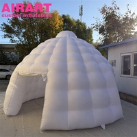 Carpa Domo Inflable Blanca Gigante para Decoración de Fiestas, Carpas Domo Inflables Tipo Iglú con Diseño de Globo de Nieve