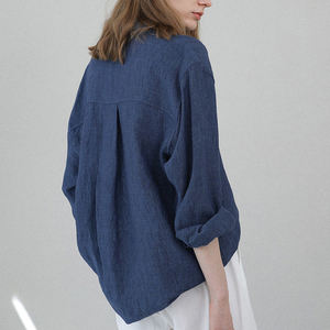 Nuova <span class=keywords><strong>camicia</strong></span> di <span class=keywords><strong>lino</strong></span> da <span class=keywords><strong>donna</strong></span> di alta qualità di vendita calda 2023 abbigliamento Casual in <span class=keywords><strong>lino</strong></span> fornitore personalizzato Top in <span class=keywords><strong>lino</strong></span> di cotone - Product Image 2