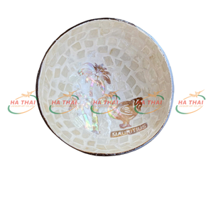 Bol décoratif artisanal en mosaïque de coquillages incrustés de nacre, écologique, non toxique, design minimaliste, livraison directe - Product Image 6