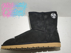 Meckmanly Custom Black Ankle Snow <b>Boots</b> Plush Lining Anti-Slip Rubber Outsole <b>Warm</b> Winter Unisex Closed Toe - Product Image 4
