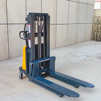 Chariot élévateur semi-électrique autoportant 3m pour fourgonnette, transpalette portable à levage automatique
