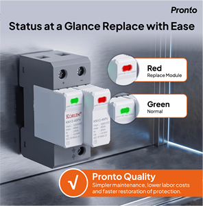 KORLEN Compact 2P DC 1000V SPD <span class=keywords><strong>protezione</strong></span> contro i fulmini T2 20kA 40kA Solar SPD Surge protettore - Product Image 3